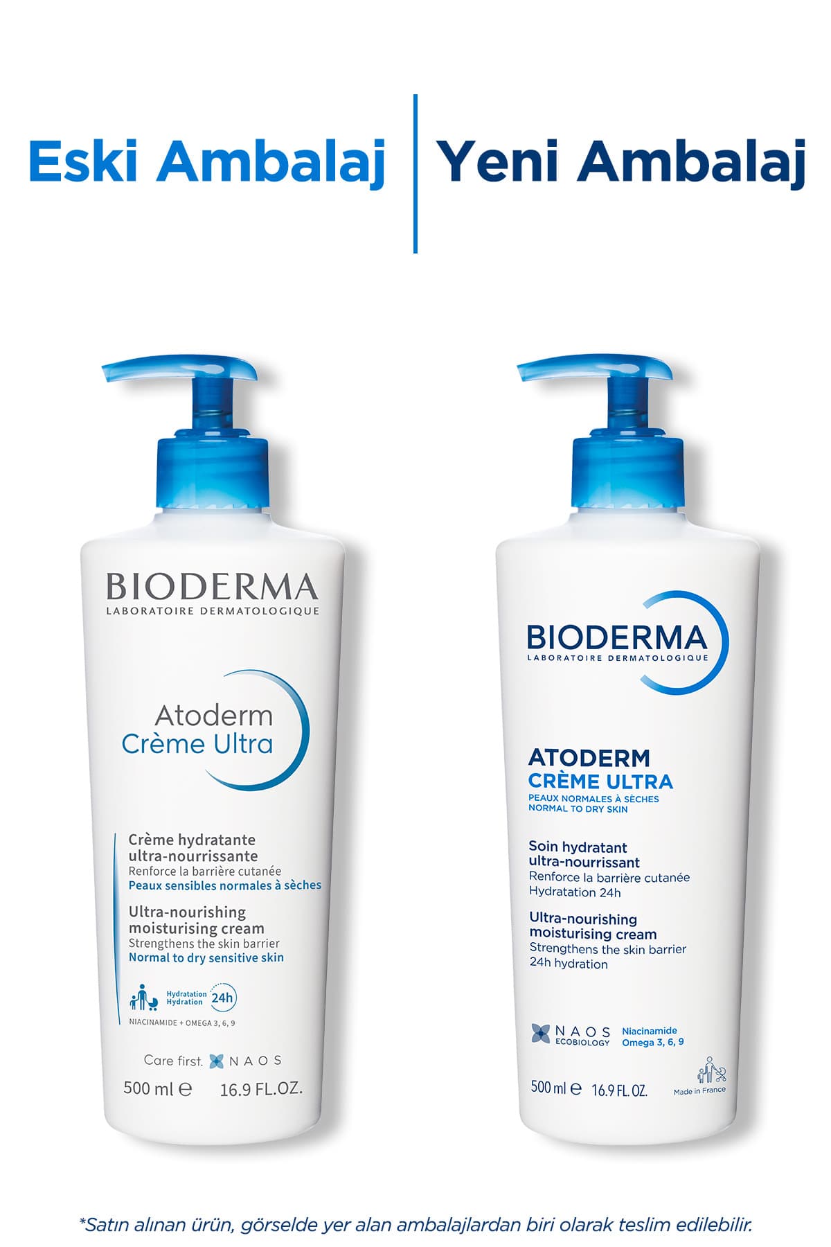 Atoderm Cream Ultra Kuru Ciltler Bebek, Çocuk, Yetişkin Nemlendirici Yüz, Vücut Bakım Kremi 500 ml