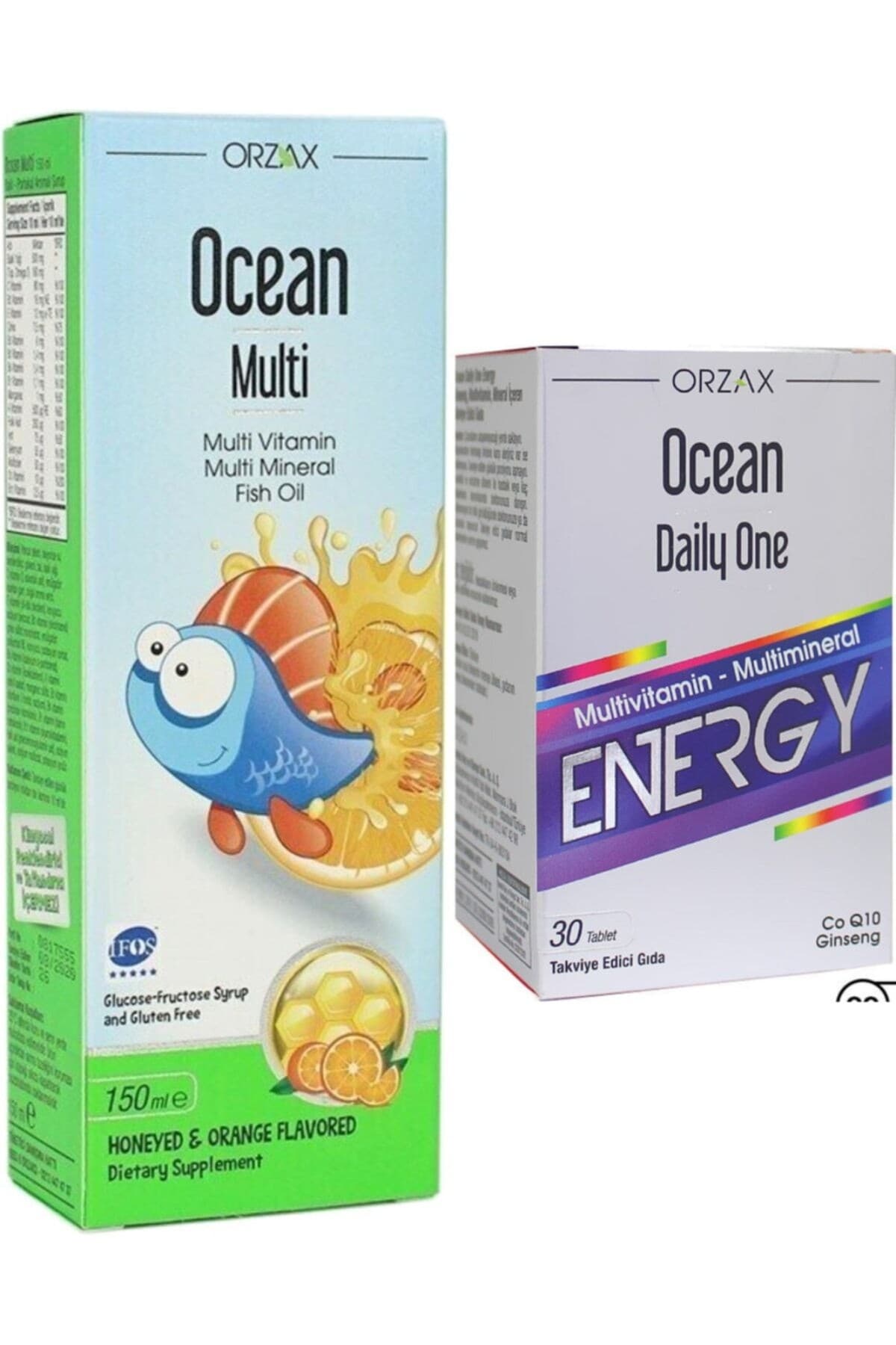 Multivitamin Multimineral Balık Yağı Şurup 150ml+ Daily One Energy 30 Tablet Aile Paketi