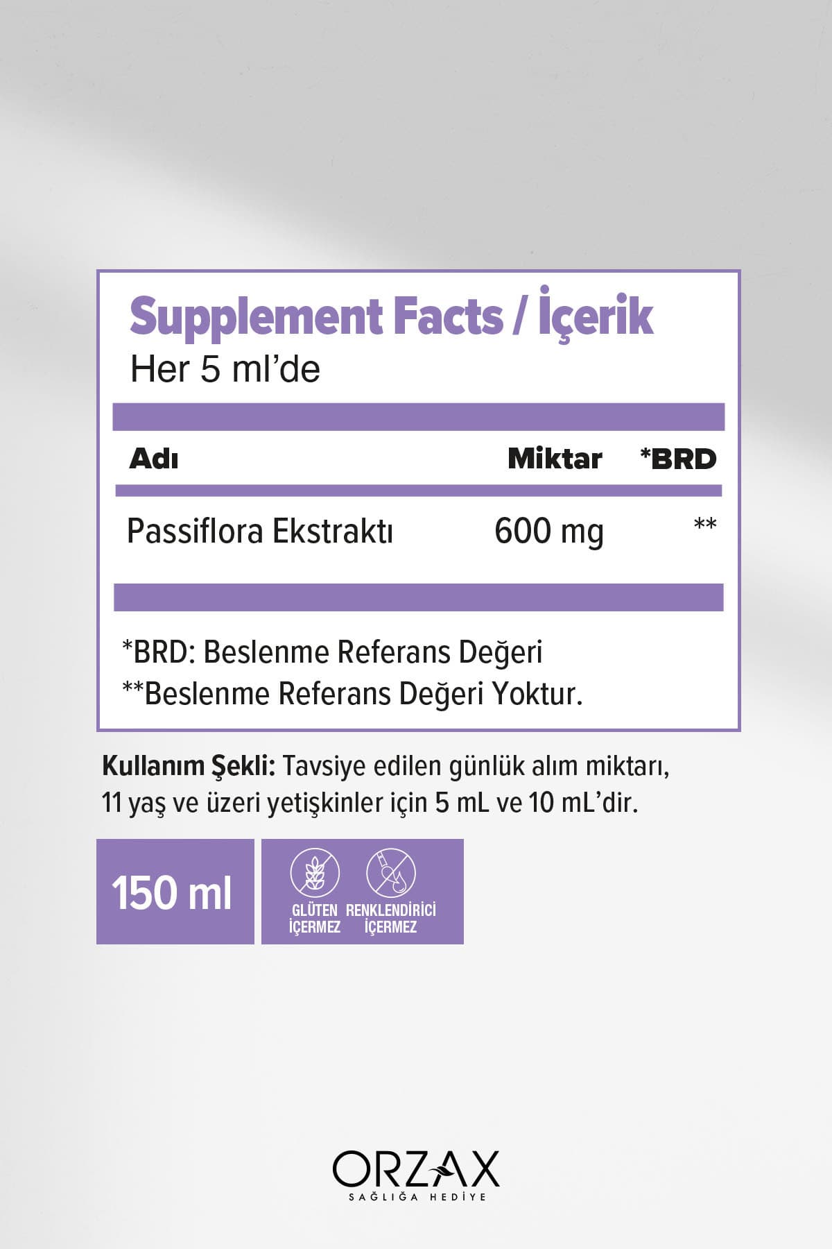 Passiflora 150 ml Şurup