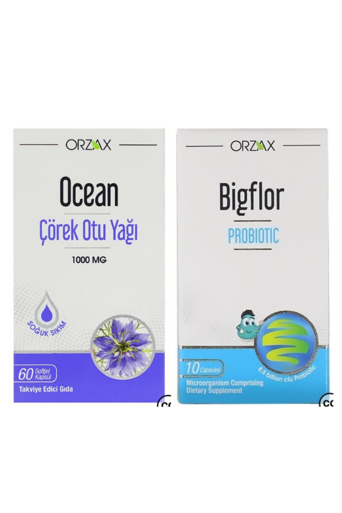 Çörek Otu Yağı 1000 Mg 60 Kapsül Ve Bigflor Probiyotik 10 Kapsül