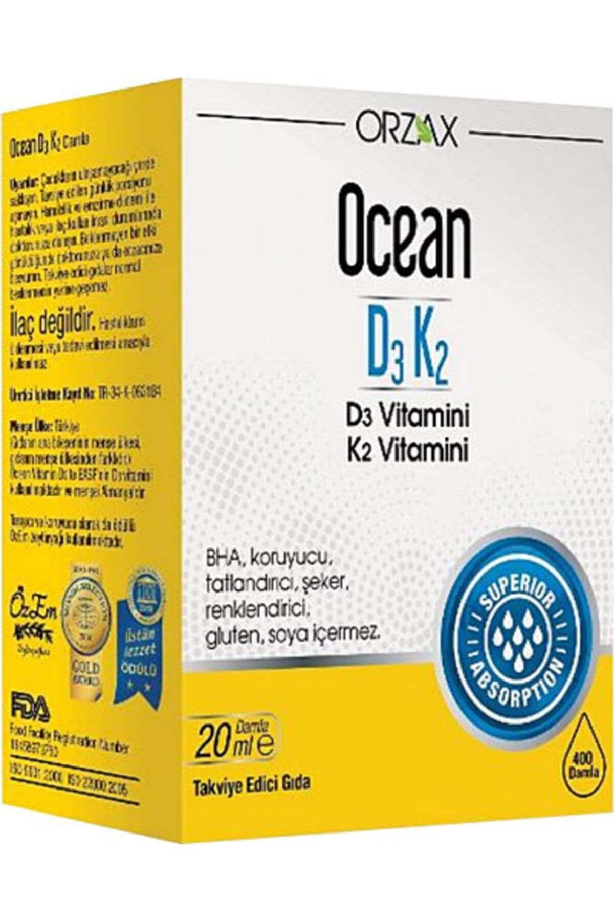 Ocean D3k2 Damla 20 ml + Ocean Plus 50 Kapsül