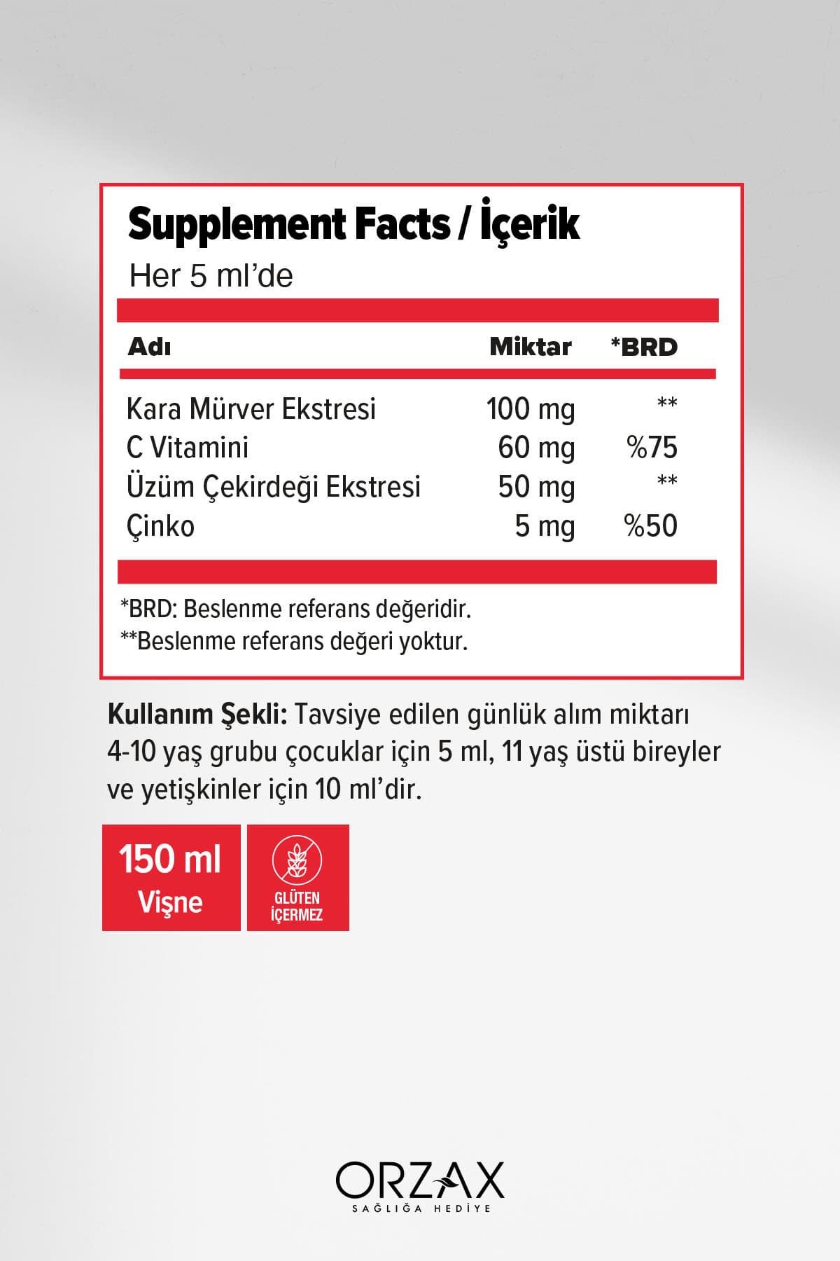 Sambucus Sanbucus Nigra C Vitamini Çinko Üzüm Çekirdeği Ekstresi 150 ml