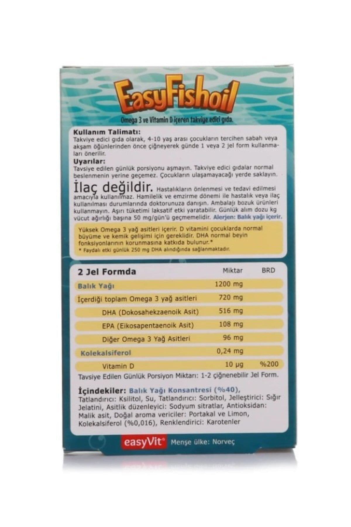 Easy Fish Oil 30 Jel Tablet x 2 Adet