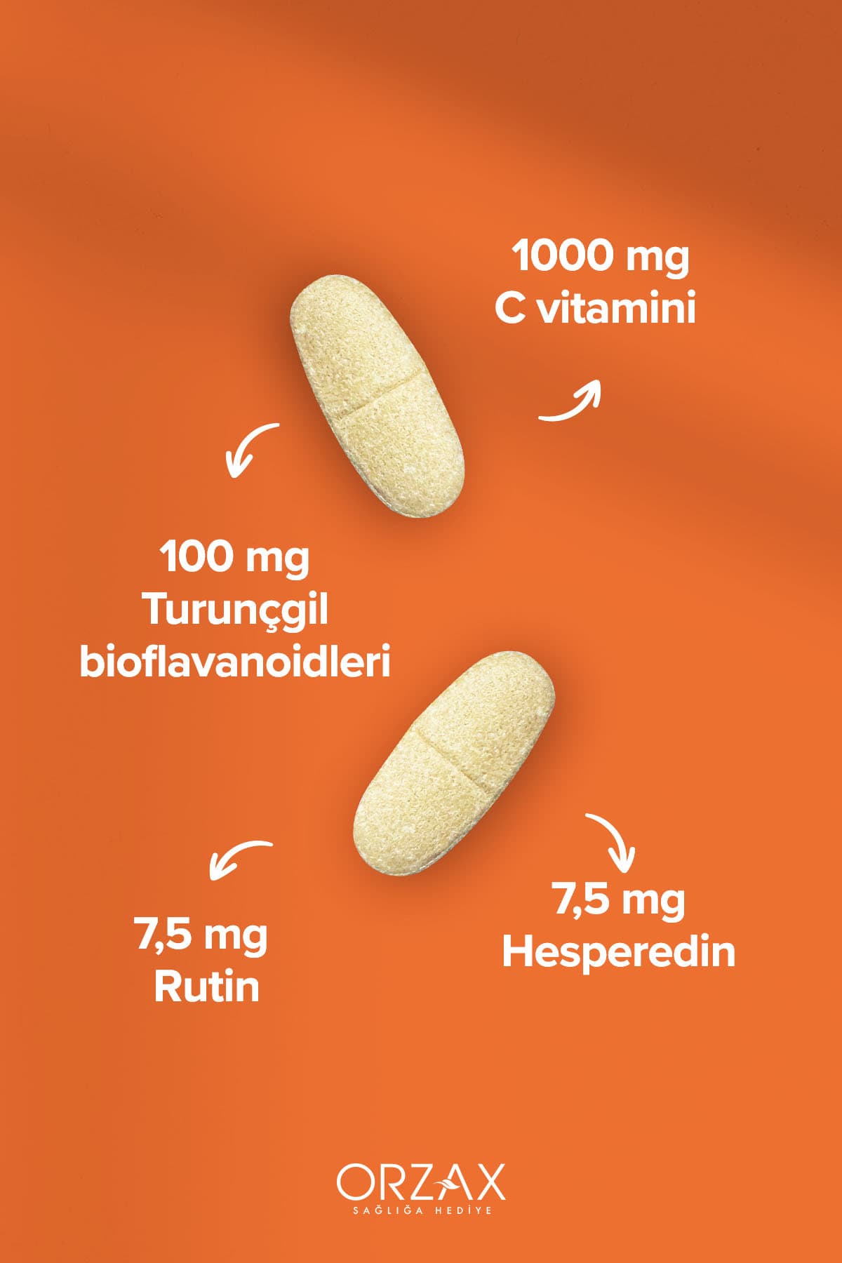 Orzax Vitamin C 1000 mg 30 Tablet