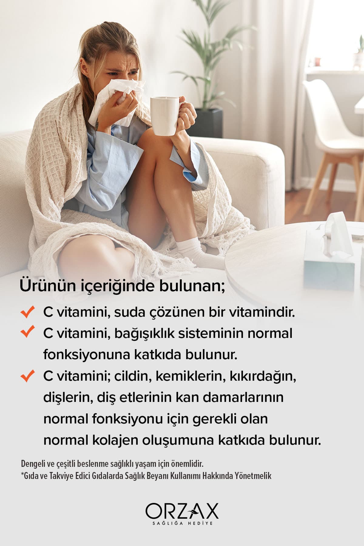 Orzax Vitamin C 1000 mg 30 Tablet