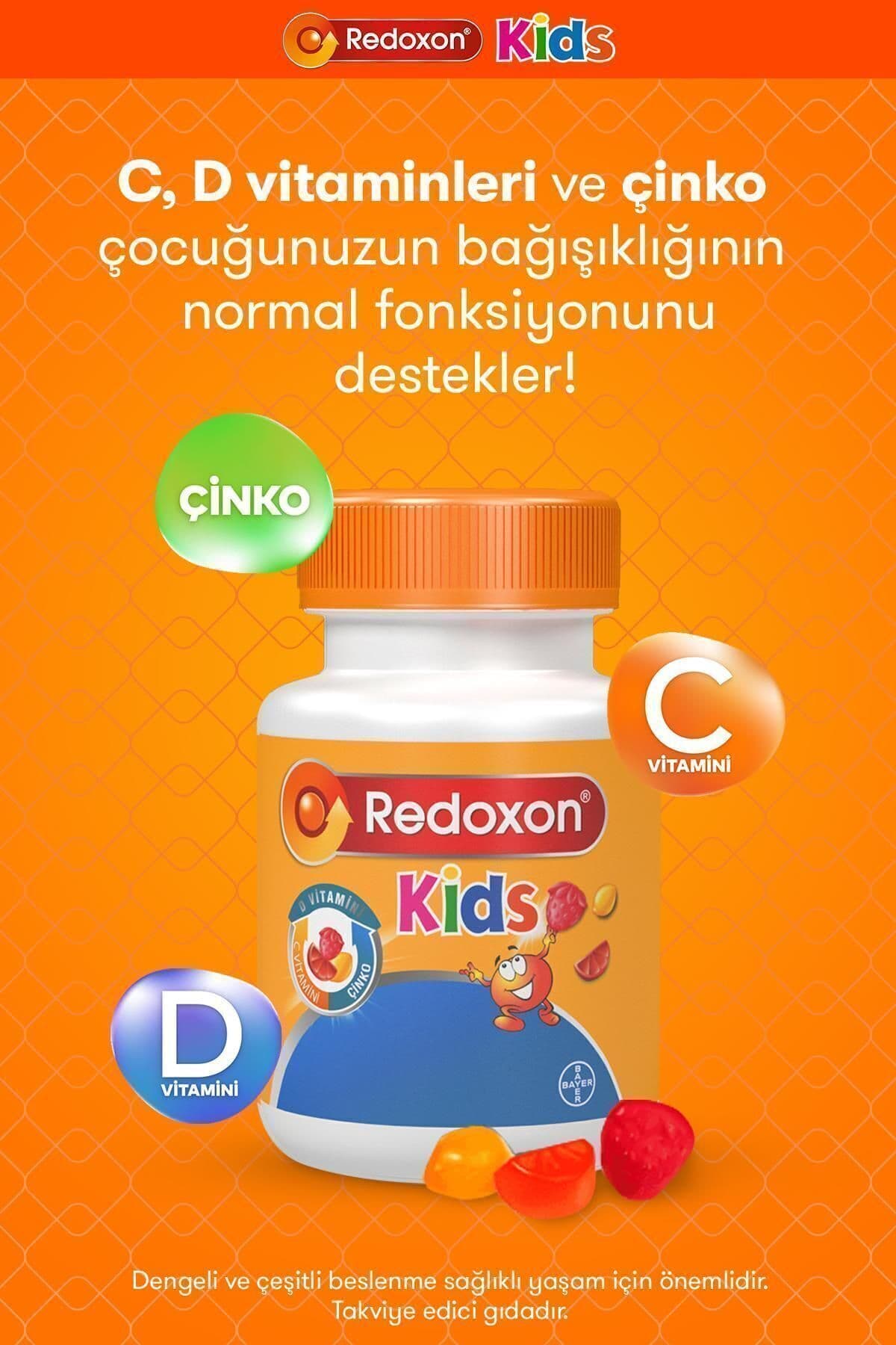 Kids C Vitamini D Vitamini Ve Çinko Içeren Çiğnenebilir Tablet 60 Adet 3'lü Paket