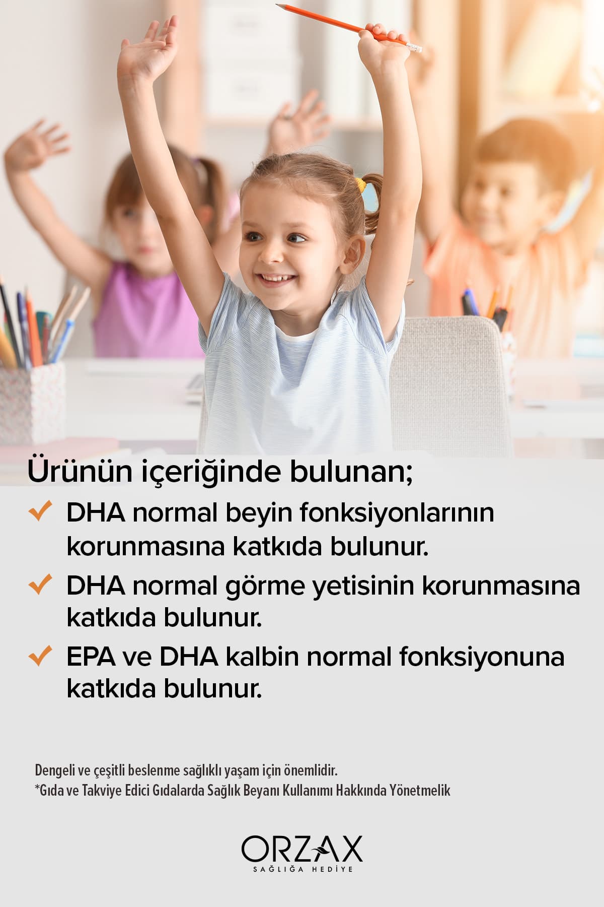 Orzax Balık Yağı Şurubu Portakal Aromalı 150ml