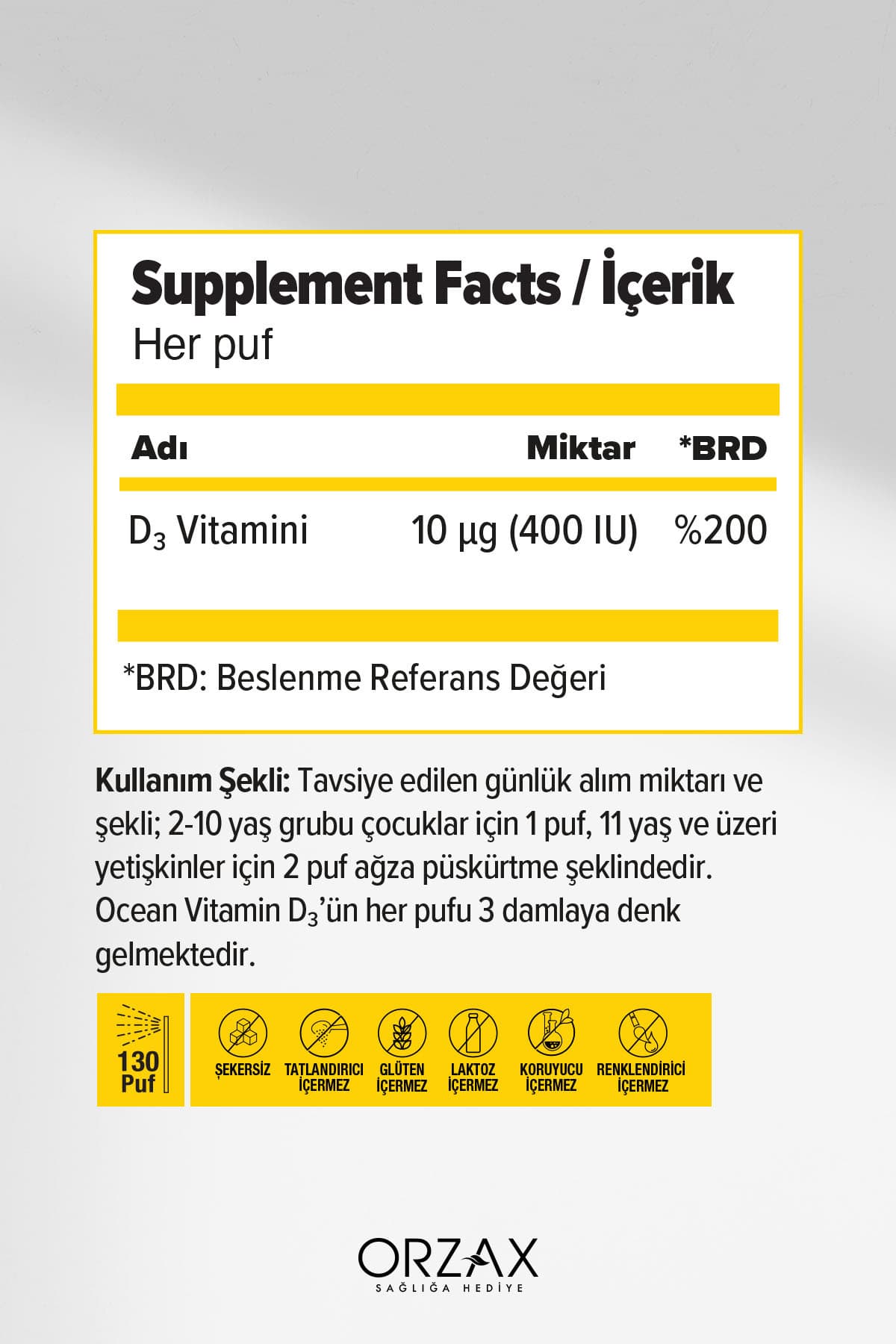 Vitamin D3 400 IU Sprey 20 ml