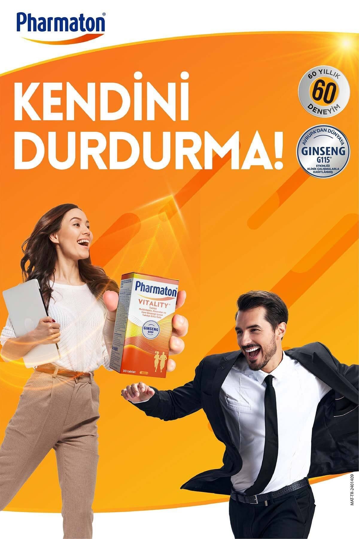 Vitality Multivitamin ve Mineral Desteği Ginseng G115 Enerji* 30 Tablet