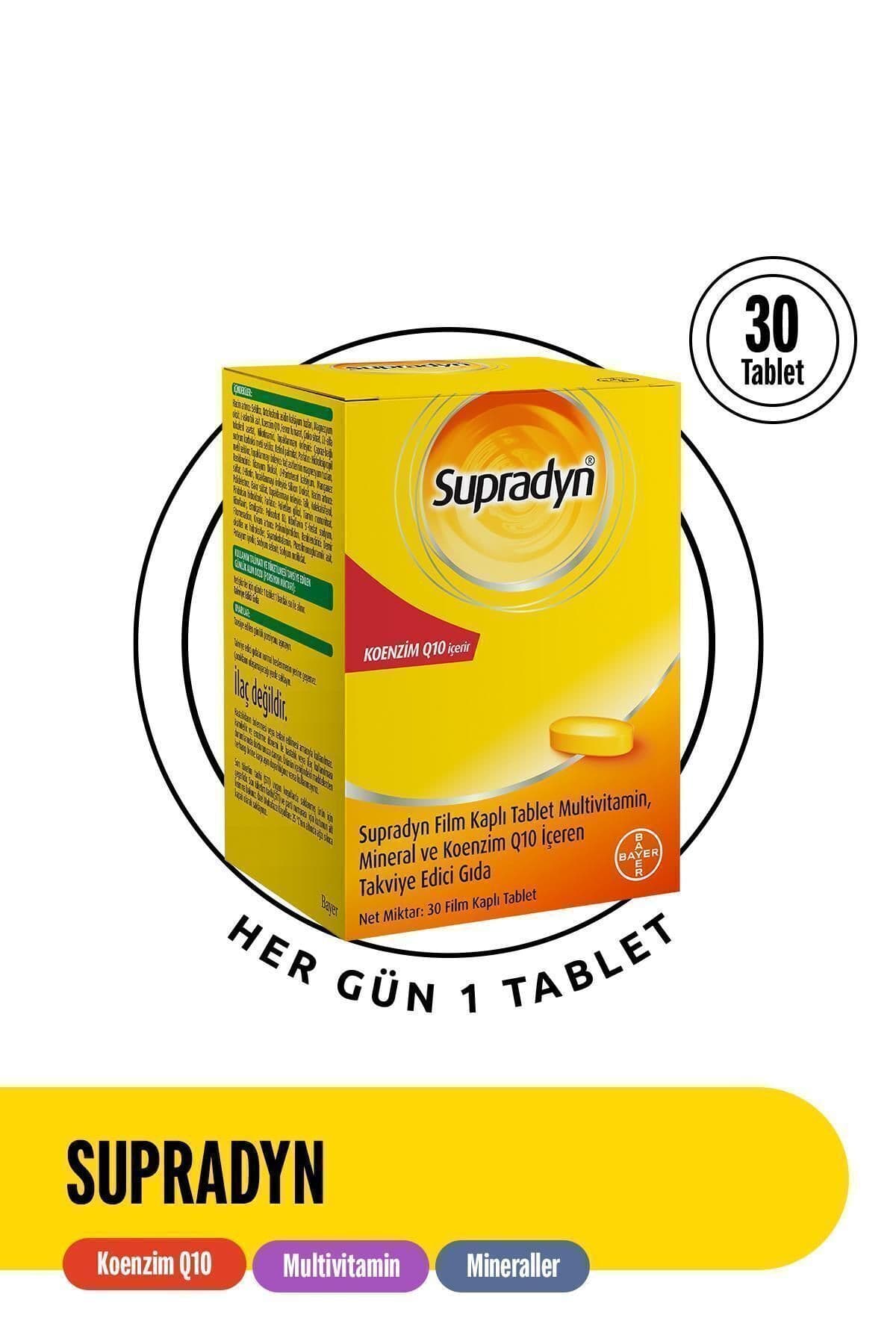 30 Film Kaplı Tablet | Koenzim Q10, Multivitamin Ve Mineral Içeren Takviye Edici Gıda