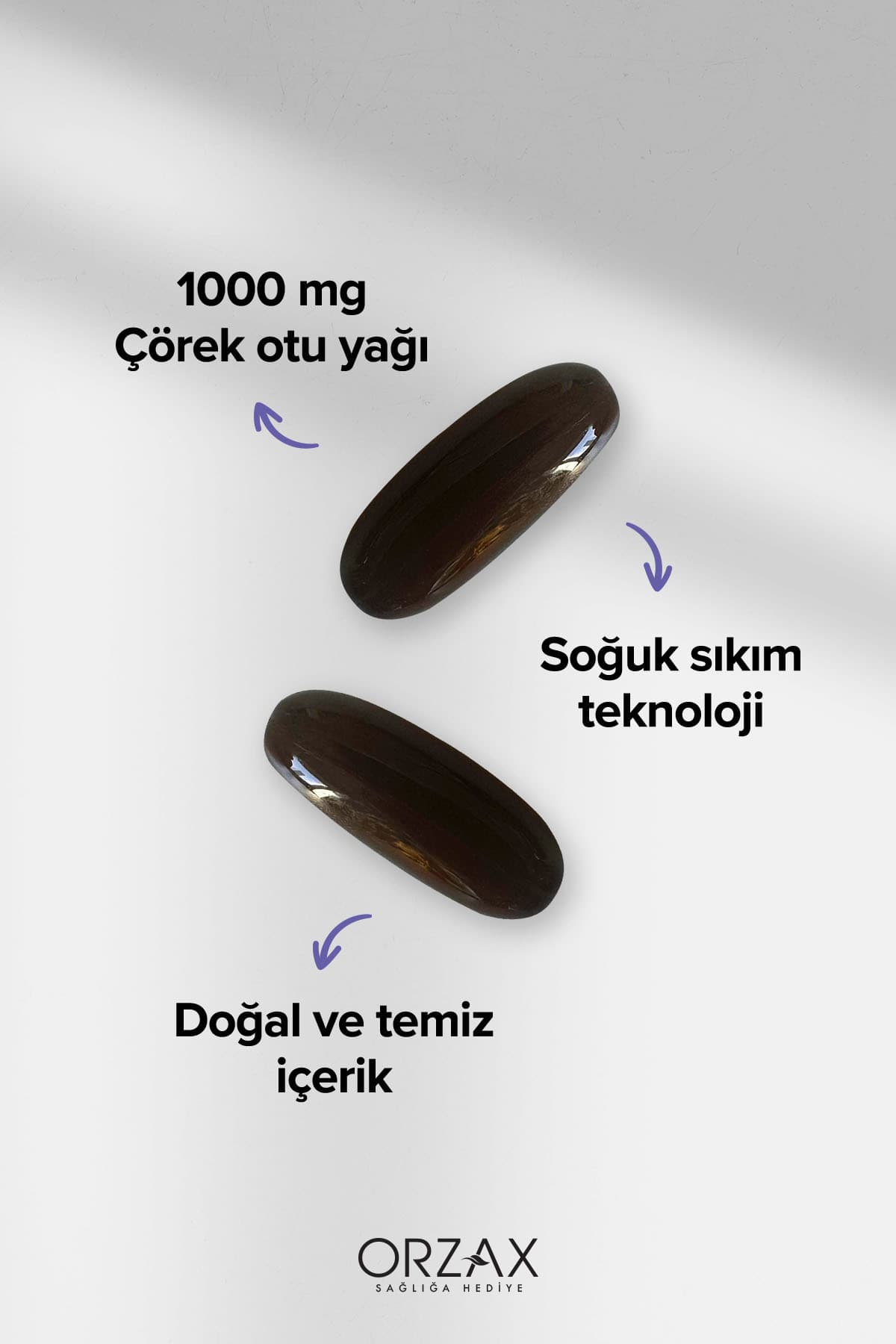 Orzax Çörek Otu Yağı 1000mg 60 Kapsül