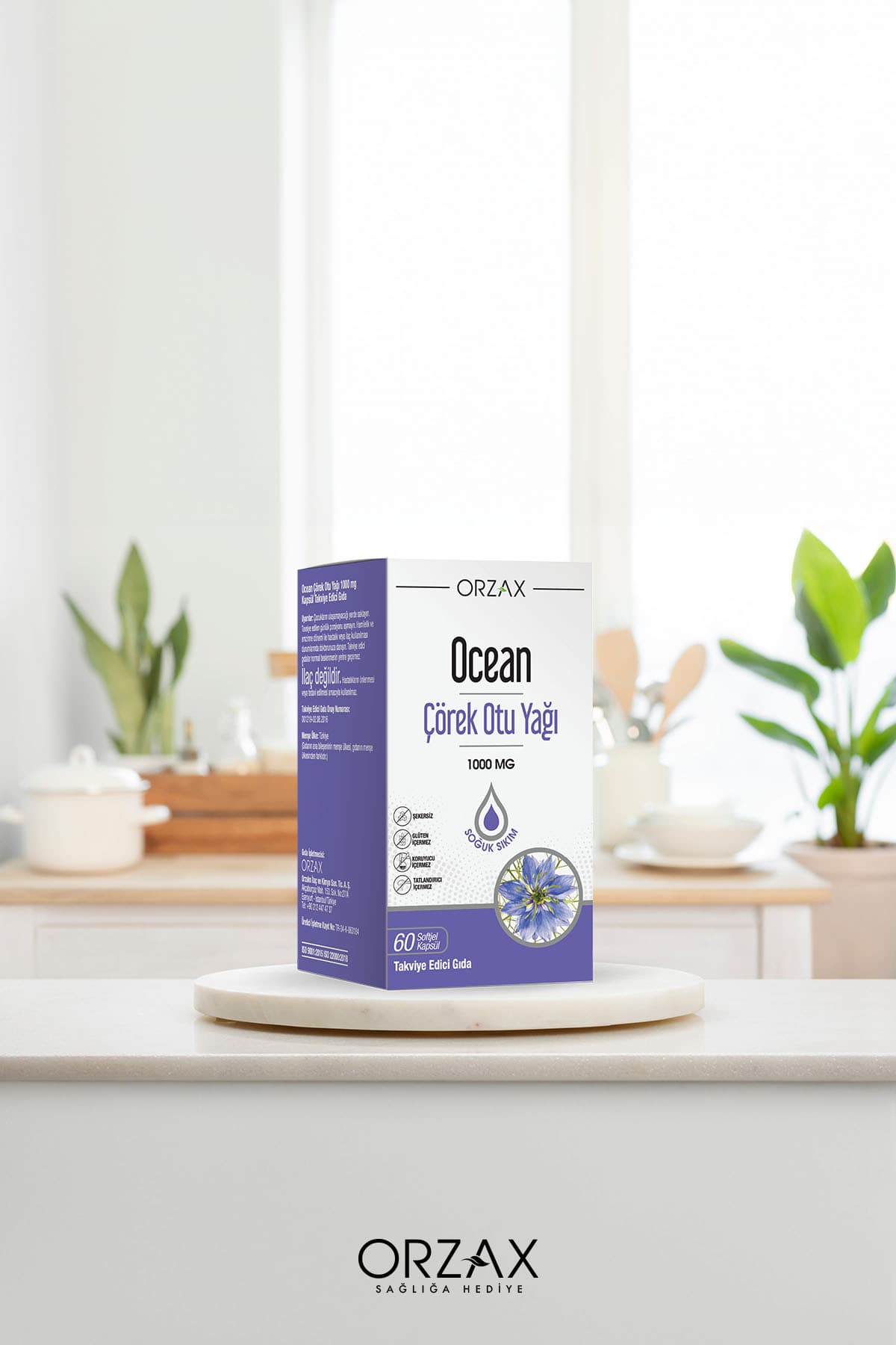 Orzax Çörek Otu Yağı 1000mg 60 Kapsül