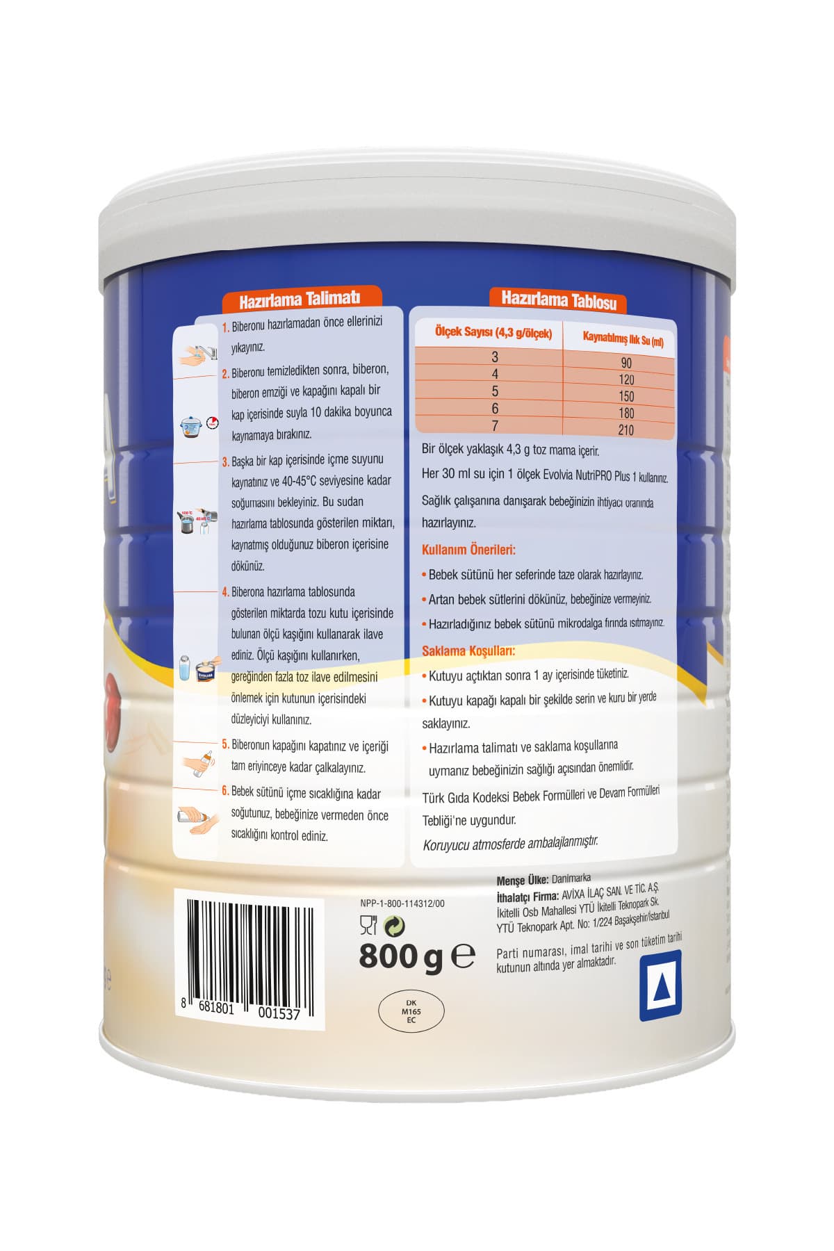 Nutripro Plus 1 Bebek Sütü 800 gr X 3 Adet