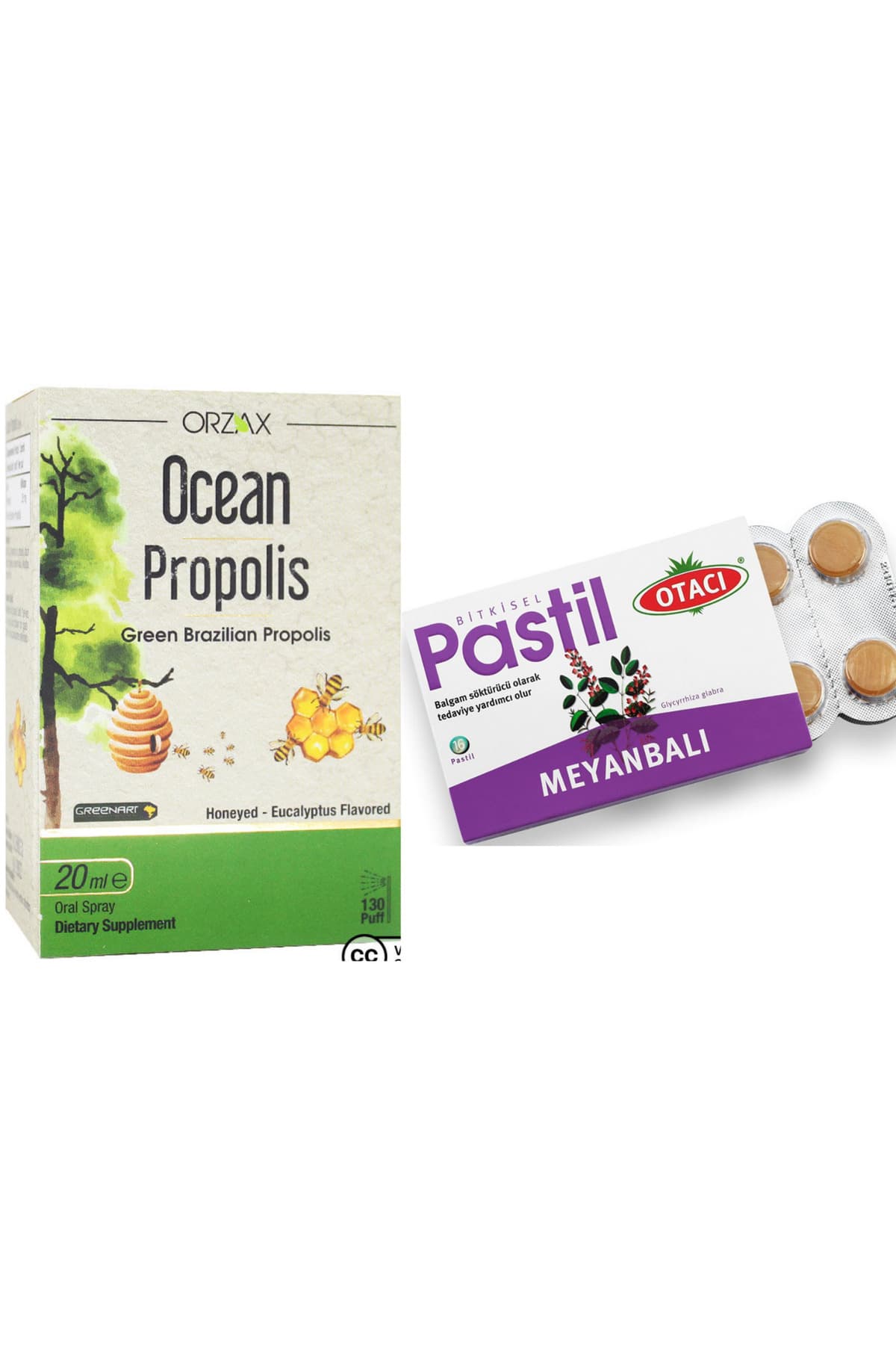 Propolis Sprey 20 ml + Otacı Meyan Balı Boğaz Pastili16'lı Avantaj Paketi