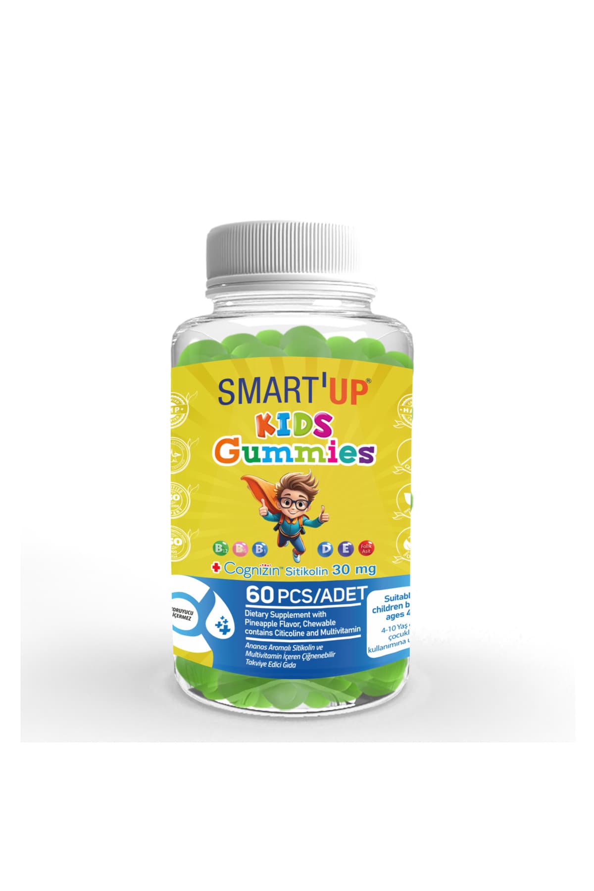 Sitikolin Ve Multivitamin Içeren Çignenebilir Gummy Vitamin