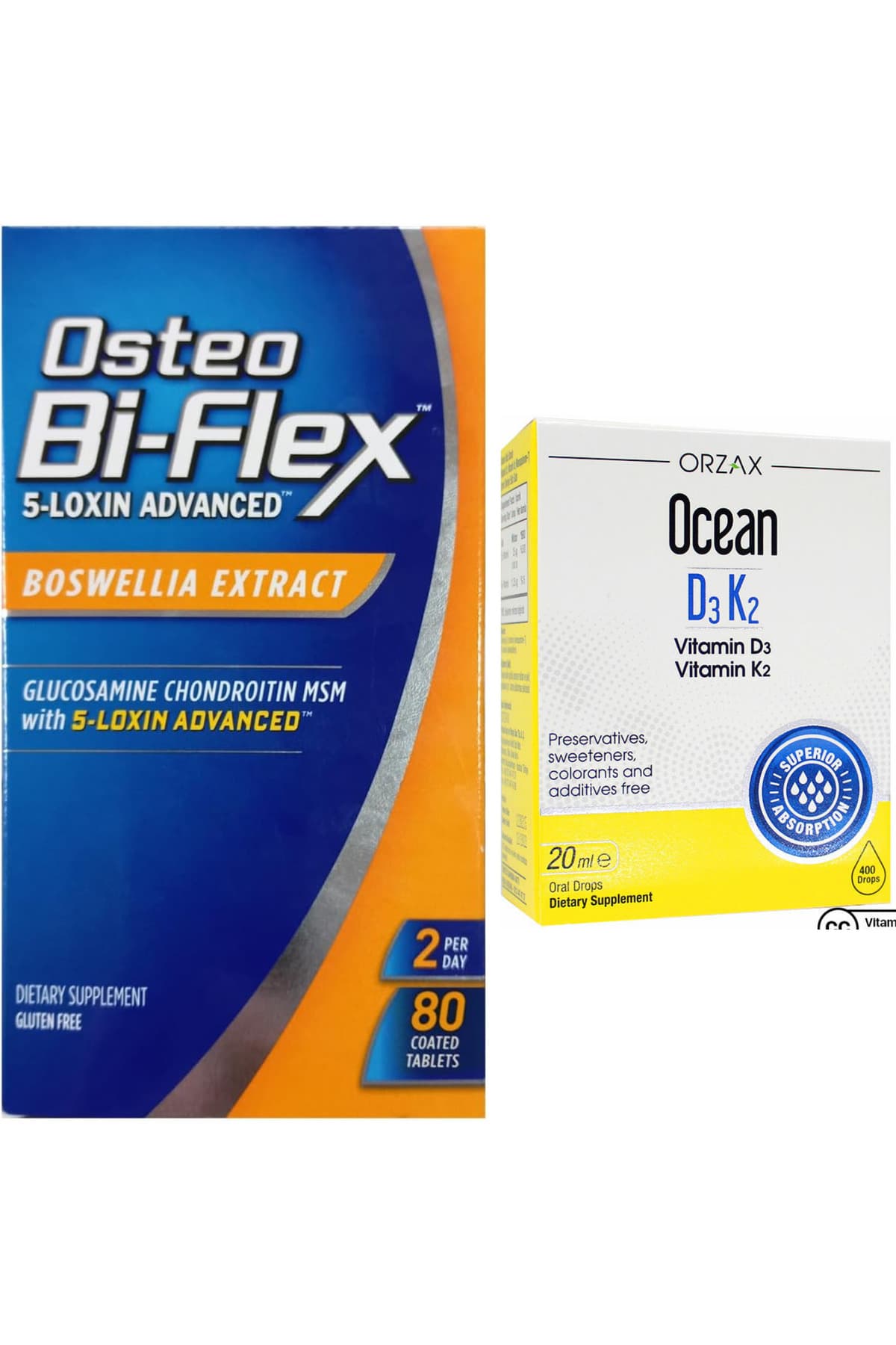 5-Loxin Advanced Boswella Extract 80 Tablet + Ocean D3k2 Damla 20ml